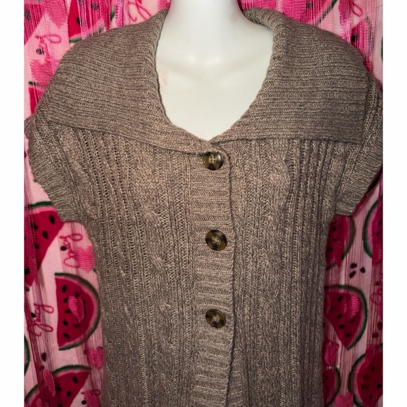 🤎 Croft & Barrow Half Button-Up Cardigan - Picture 2 of 6